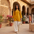 Women's Premium Cotton Corset Style Kurta & Farshi Salwar Set