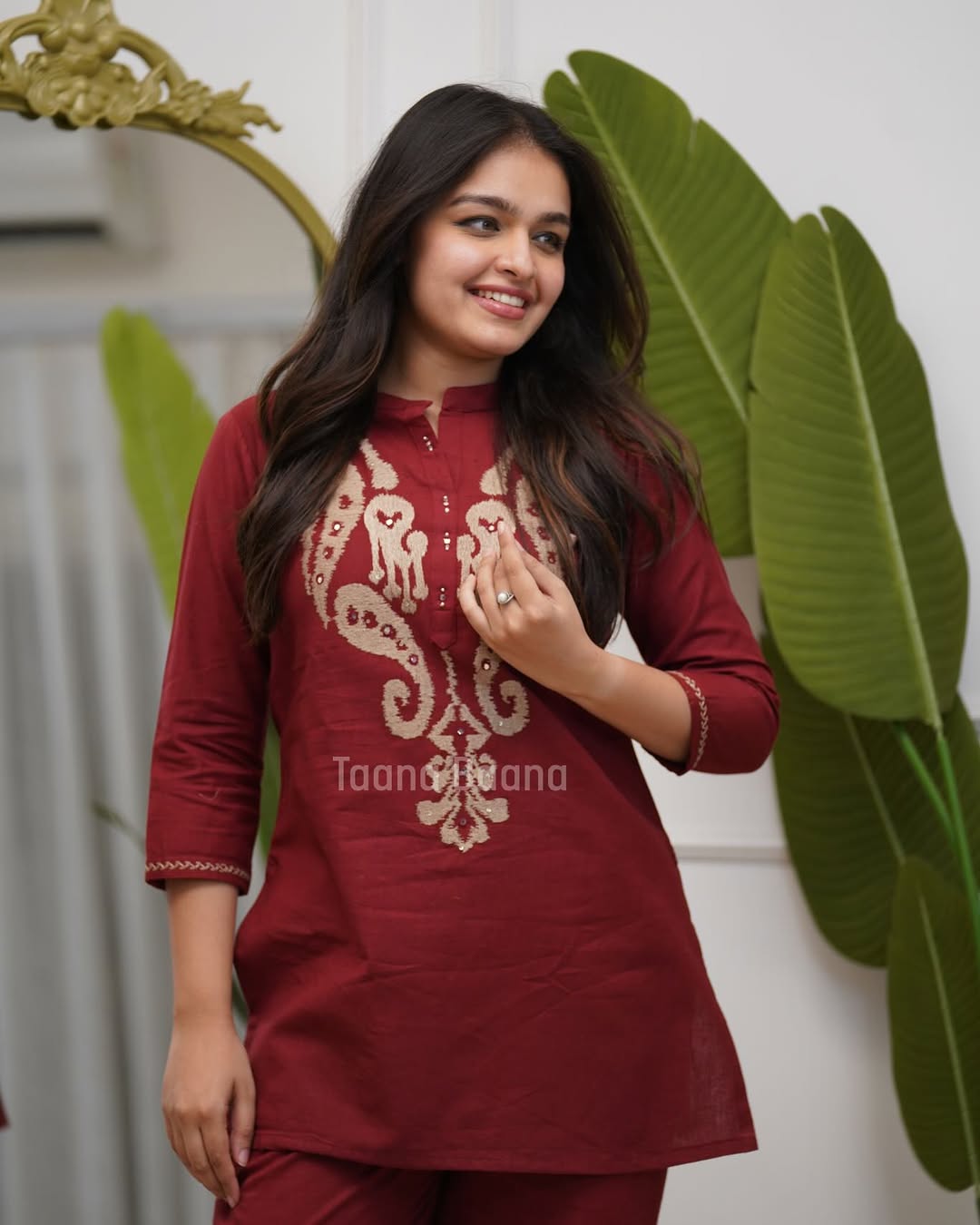 Premium Cotton Flex Embroide Straight Kurta Pant Set for Women