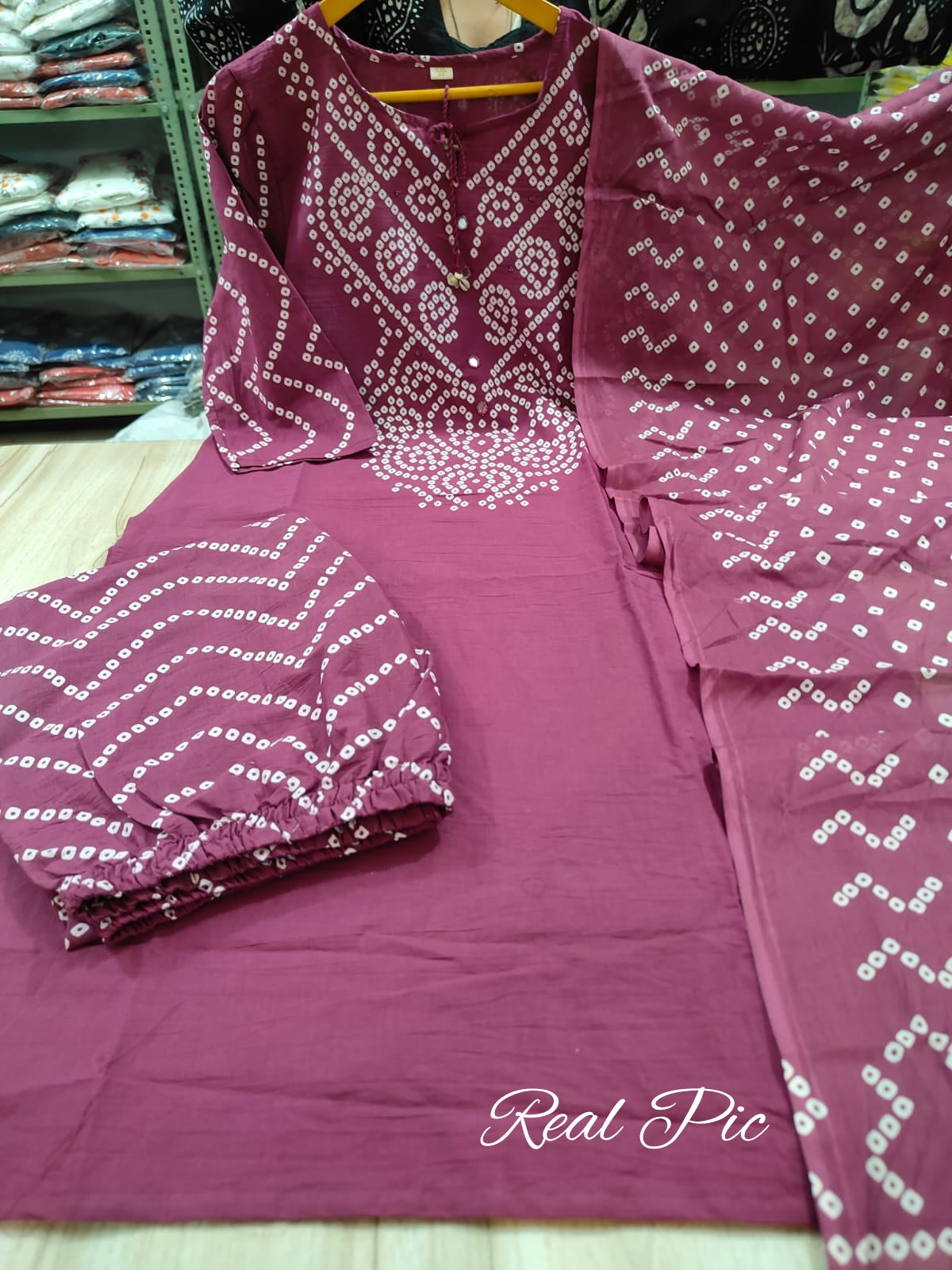 Women Stylish Cotton Kurta Set with Pants and Dupatta Adda Work Straight Ethnic Three Piece Suit