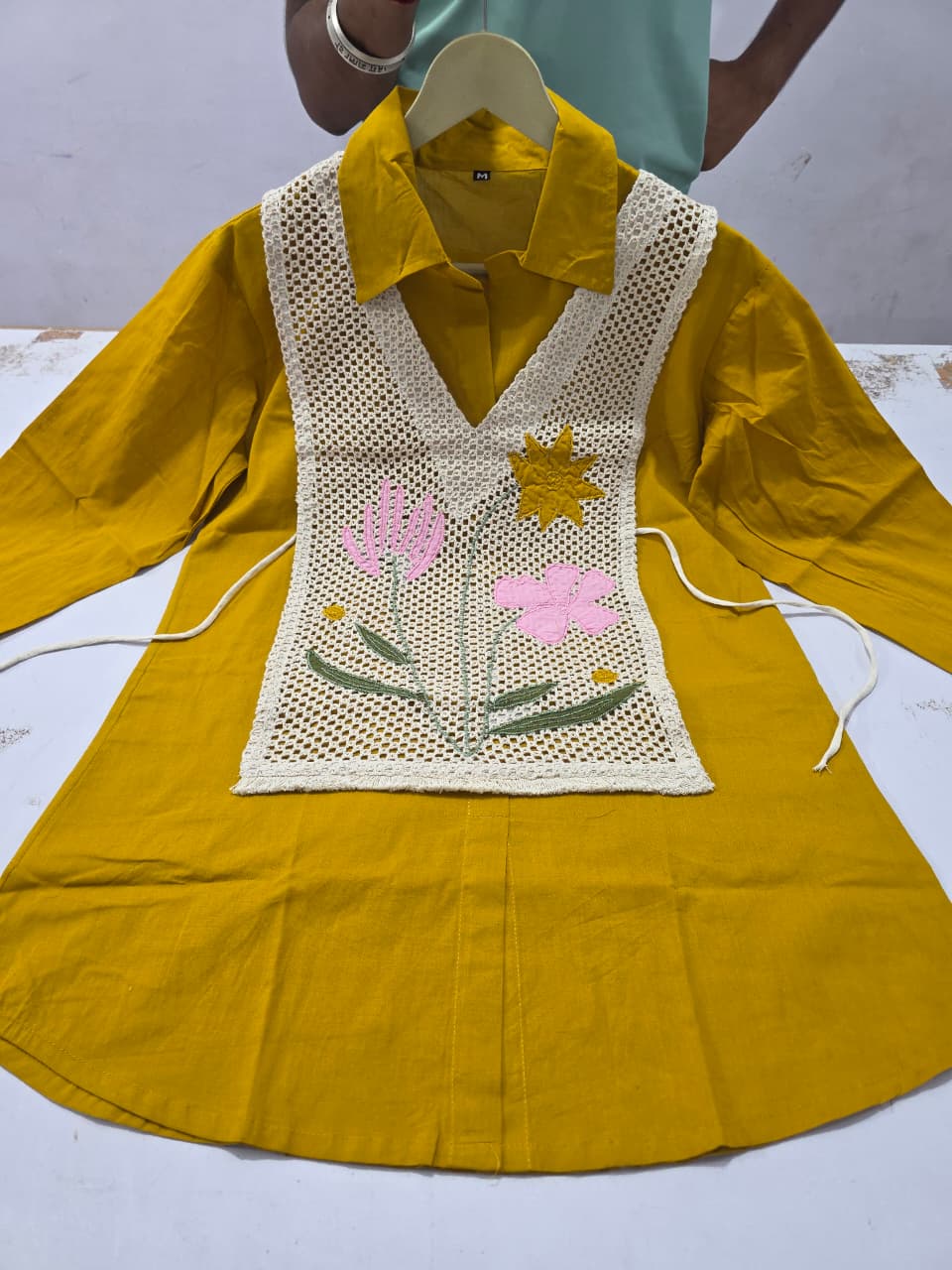 Premium Cotton Shirt with Jute EmbroideYLO Jacket and Pant Co-ord Set