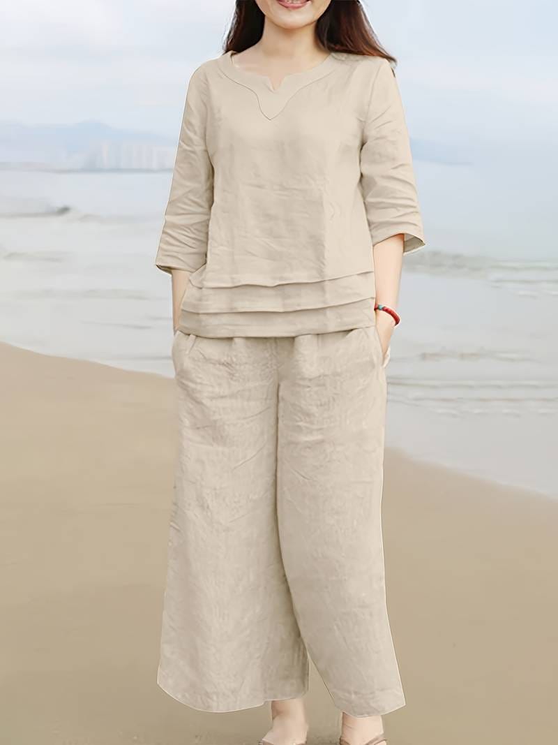 Stylish Cotton Slub Co-ord Set | chic Comfort in Style