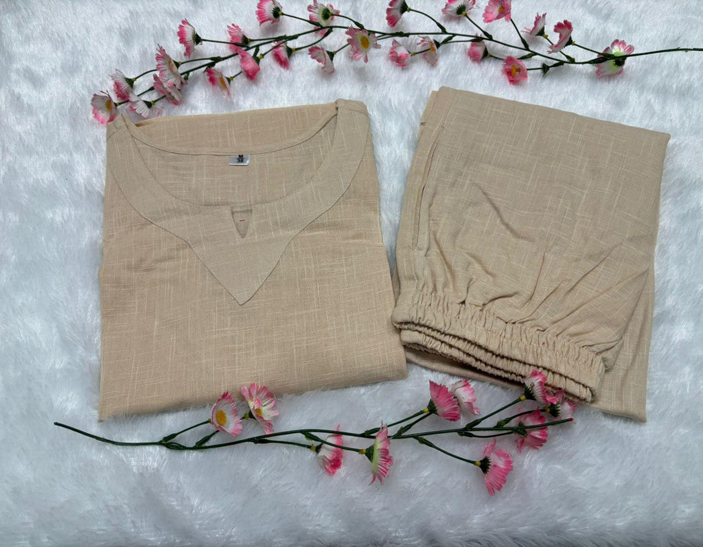 Stylish Cotton Slub Co-ord Set | chic Comfort in Style