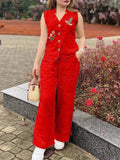 Stylish Cotton Slub Top & Pant Co-Ord Set For Women