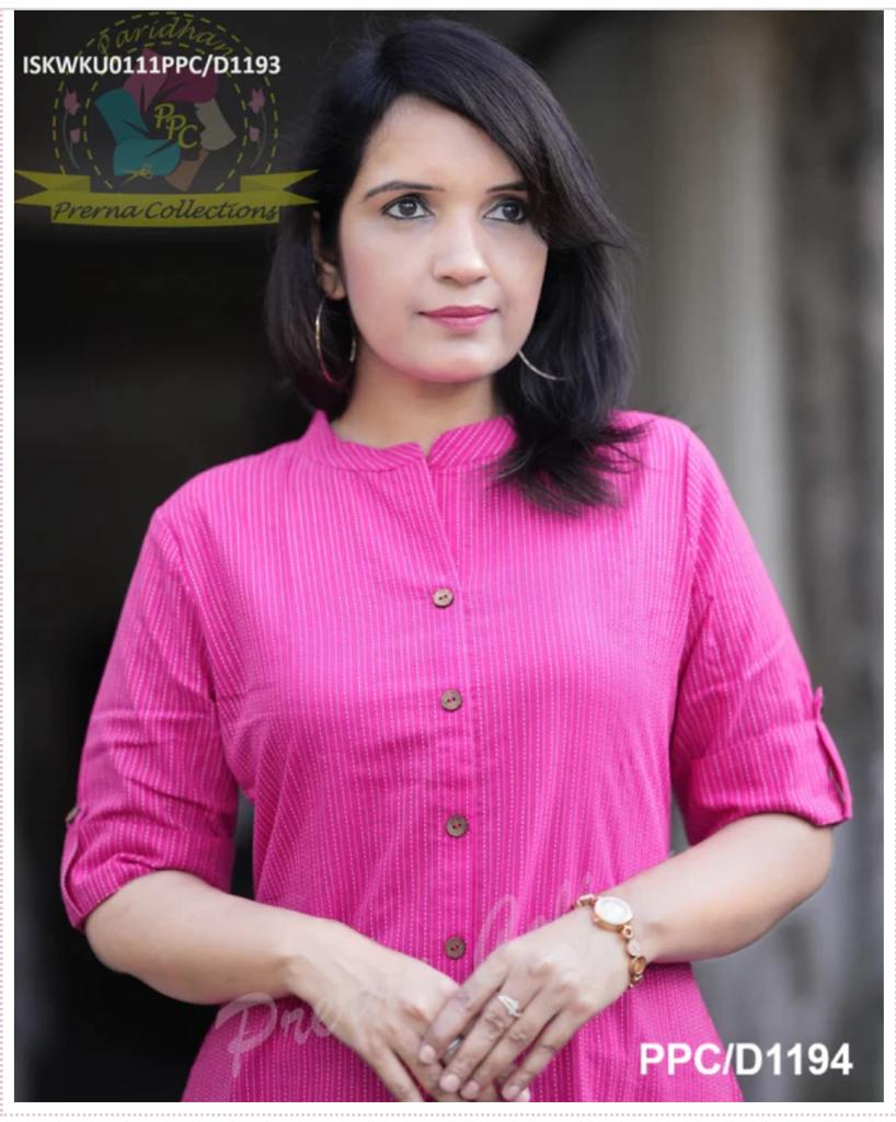 Trending A-Line Cotton Kurti Palazzo Set with Katha Work