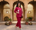 Women's Premium Cotton Flex Embroide Kurta Co-Ord Set