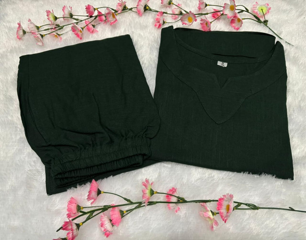 Stylish Cotton Slub Co-ord Set | chic Comfort in Style