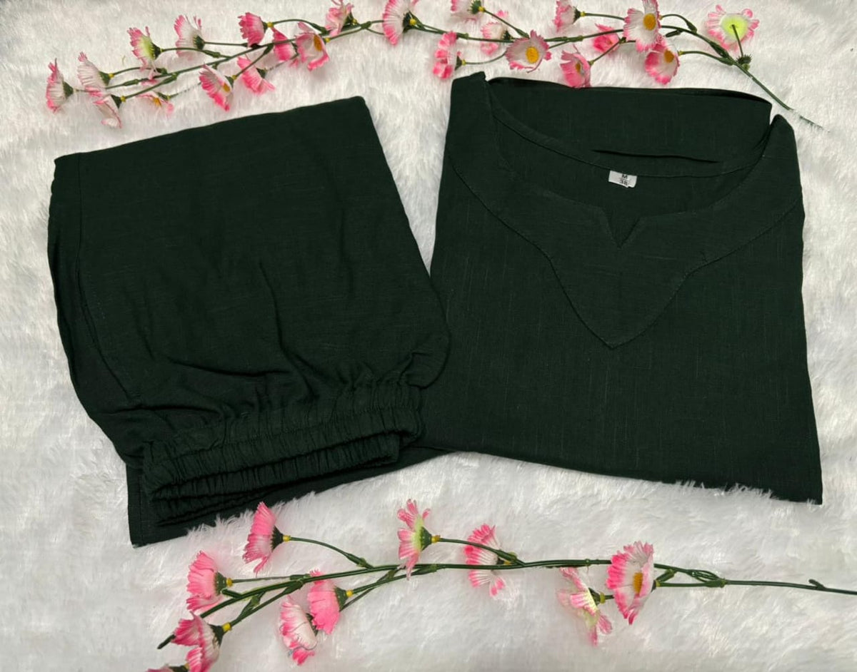 Stylish Cotton Slub Co-ord Set | chic Comfort in Style