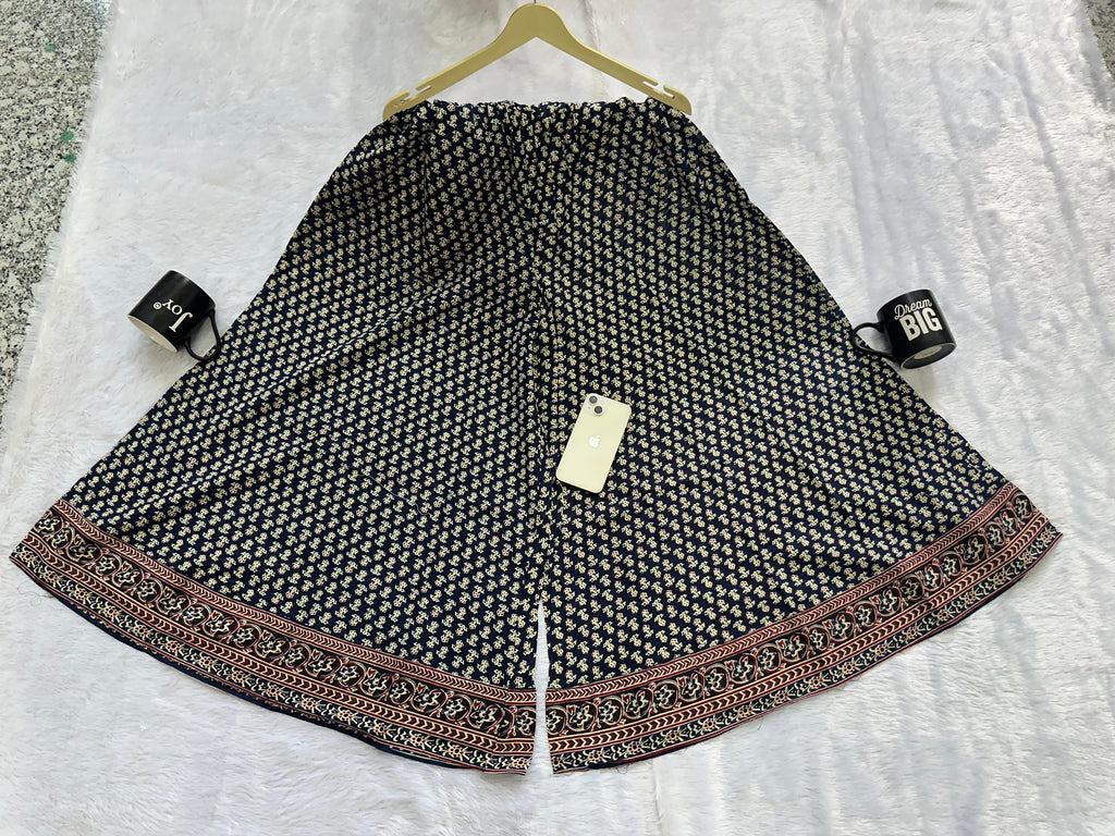 Women's Premium Cotton Printed Gopi Kurti Sharara & Malmal Dupatta Set
