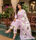 Women's Premium Cotton 60/60 Straight Kurta Pant & Malmal Dupatta Set
