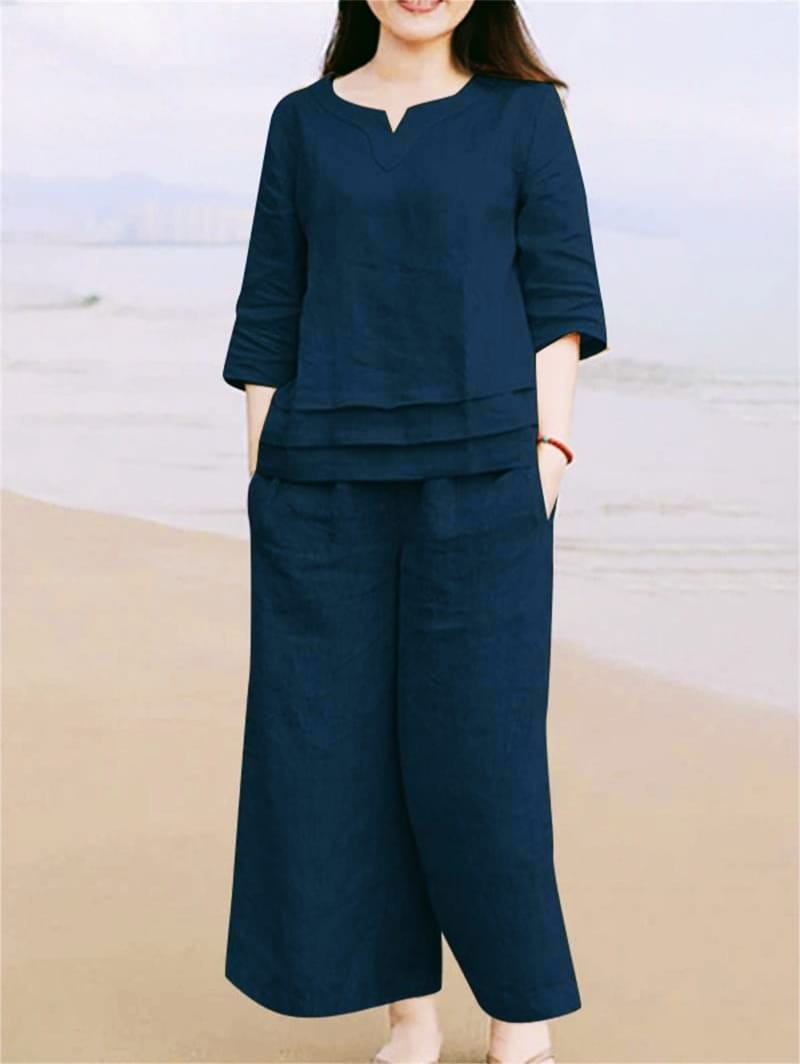 Stylish Cotton Slub Co-ord Set | chic Comfort in Style