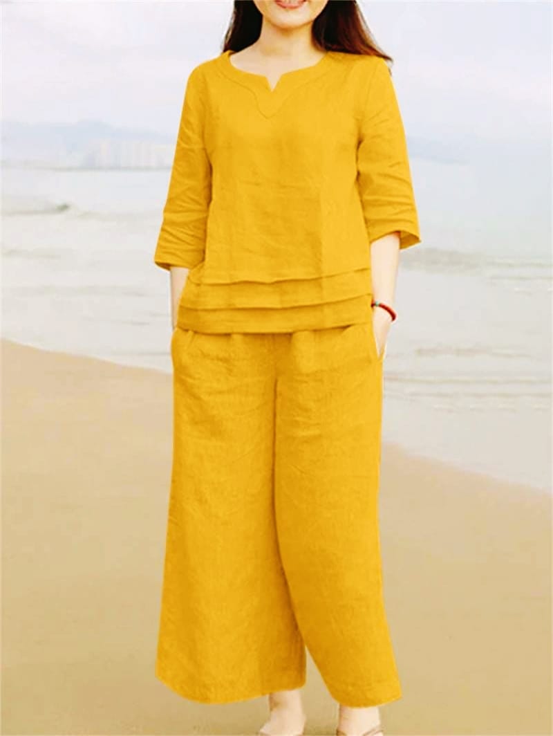 Stylish Cotton Slub Co-ord Set | chic Comfort in Style