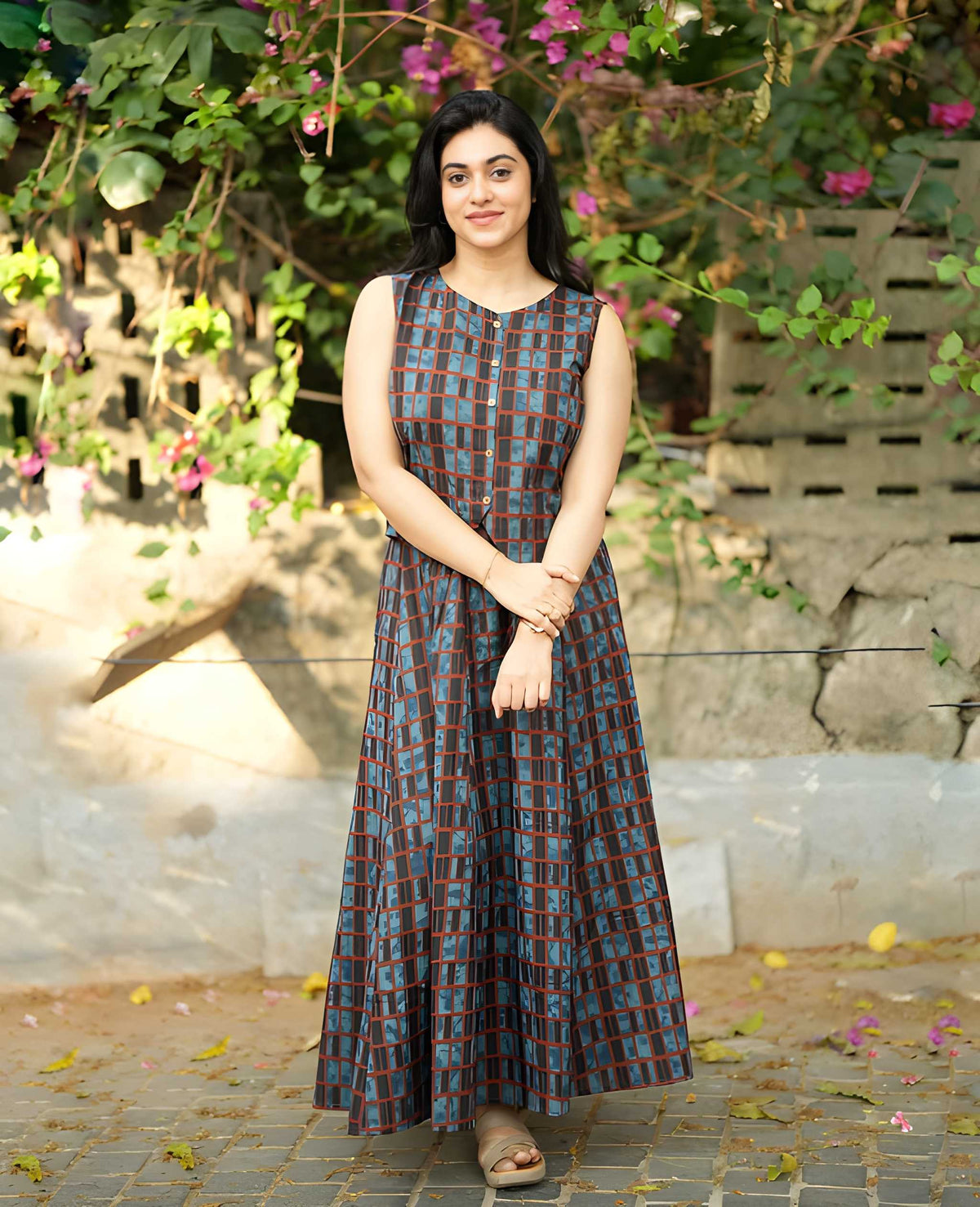 Women Printed Cotton Top And Skirt Set