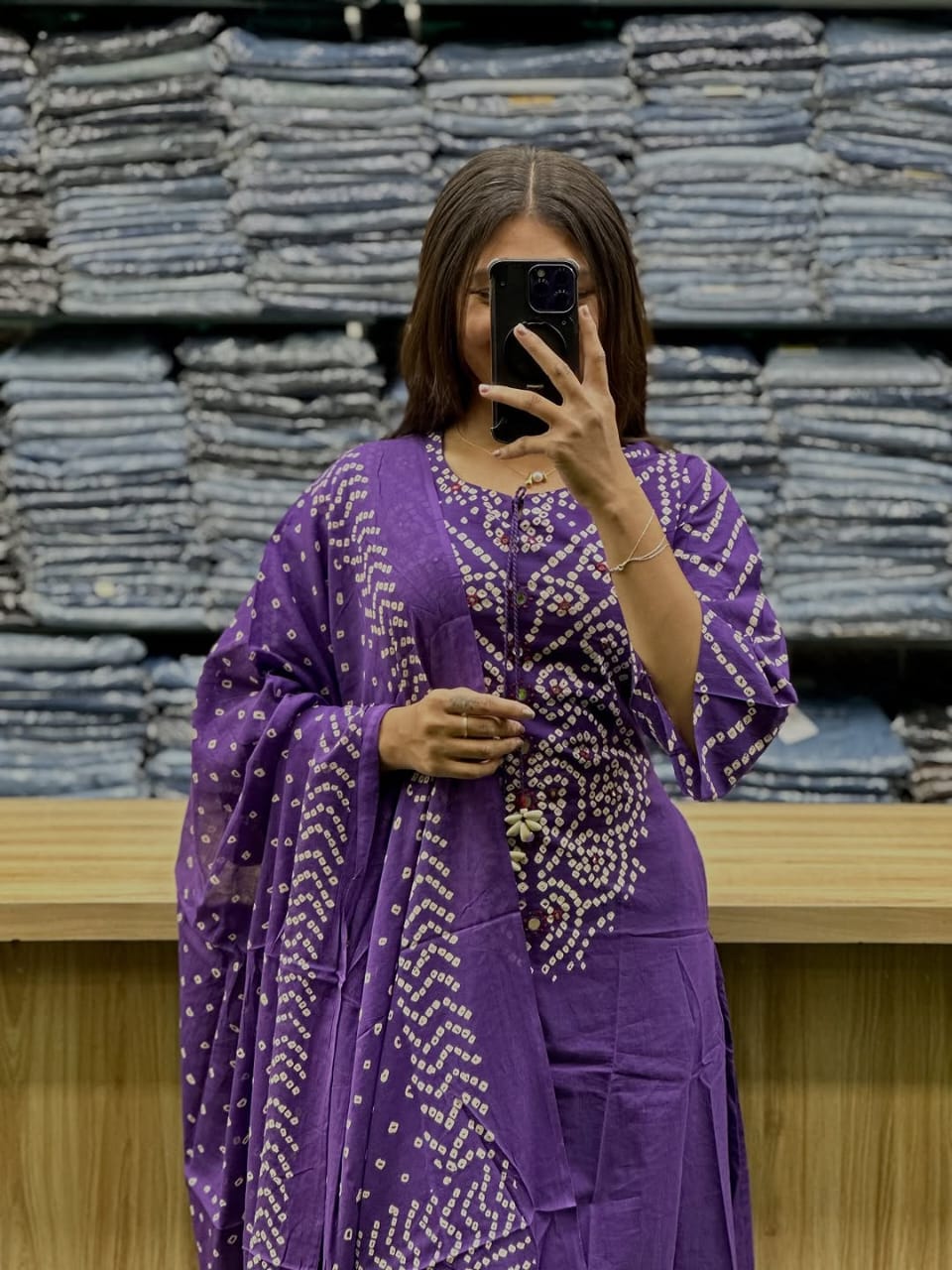 Women Stylish Cotton Kurta Set with Pants and Dupatta Adda Work Straight Ethnic Three Piece Suit
