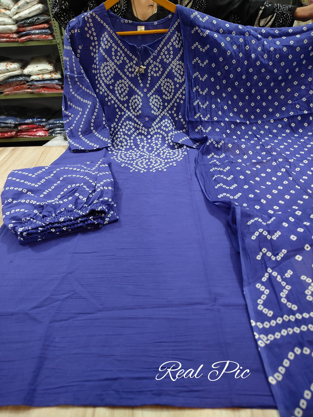 Women Stylish Cotton Kurta Set with Pants and Dupatta Adda Work Straight Ethnic Three Piece Suit