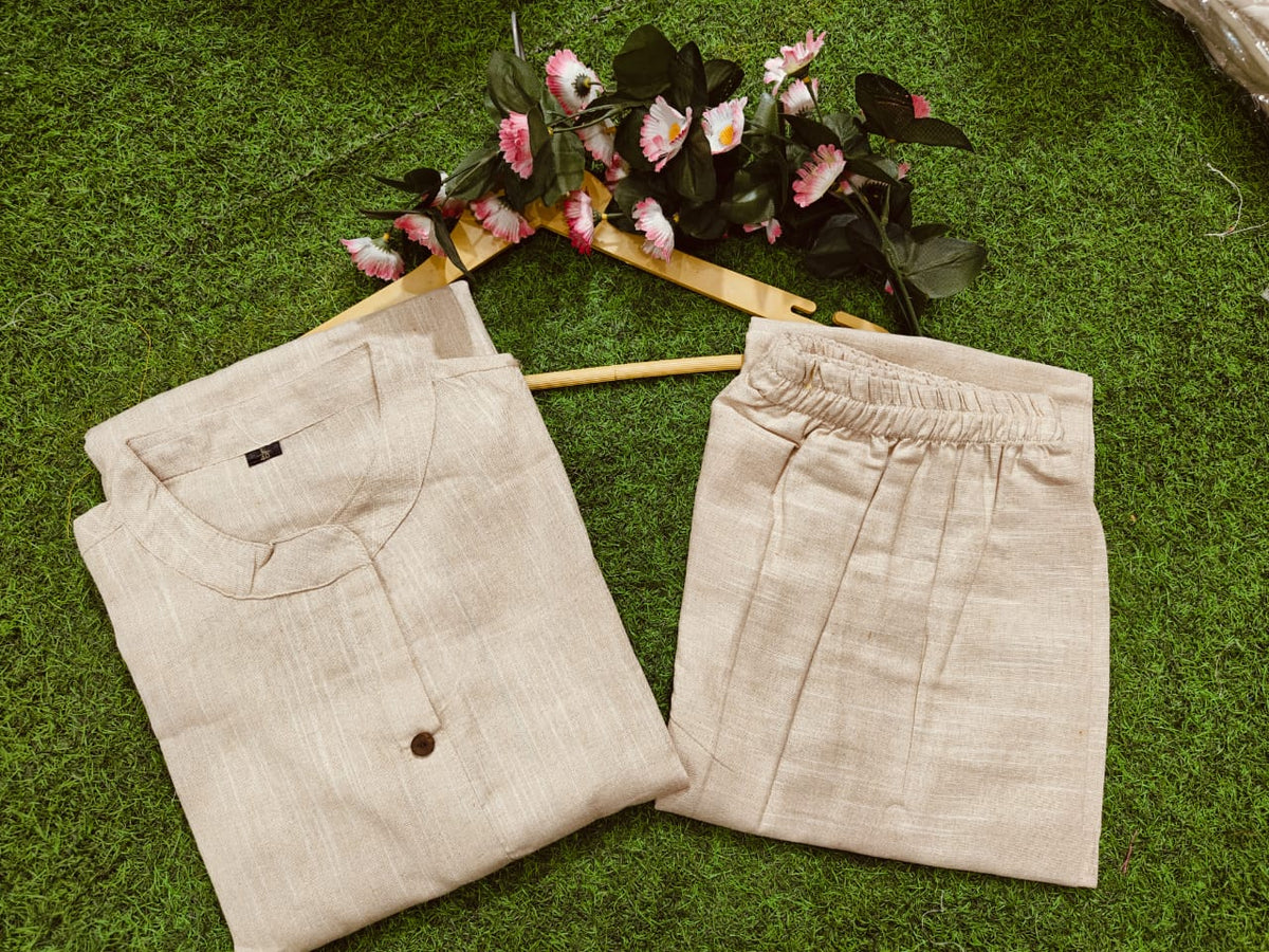 Stylish Cotton Kurta And Pant Set For Women