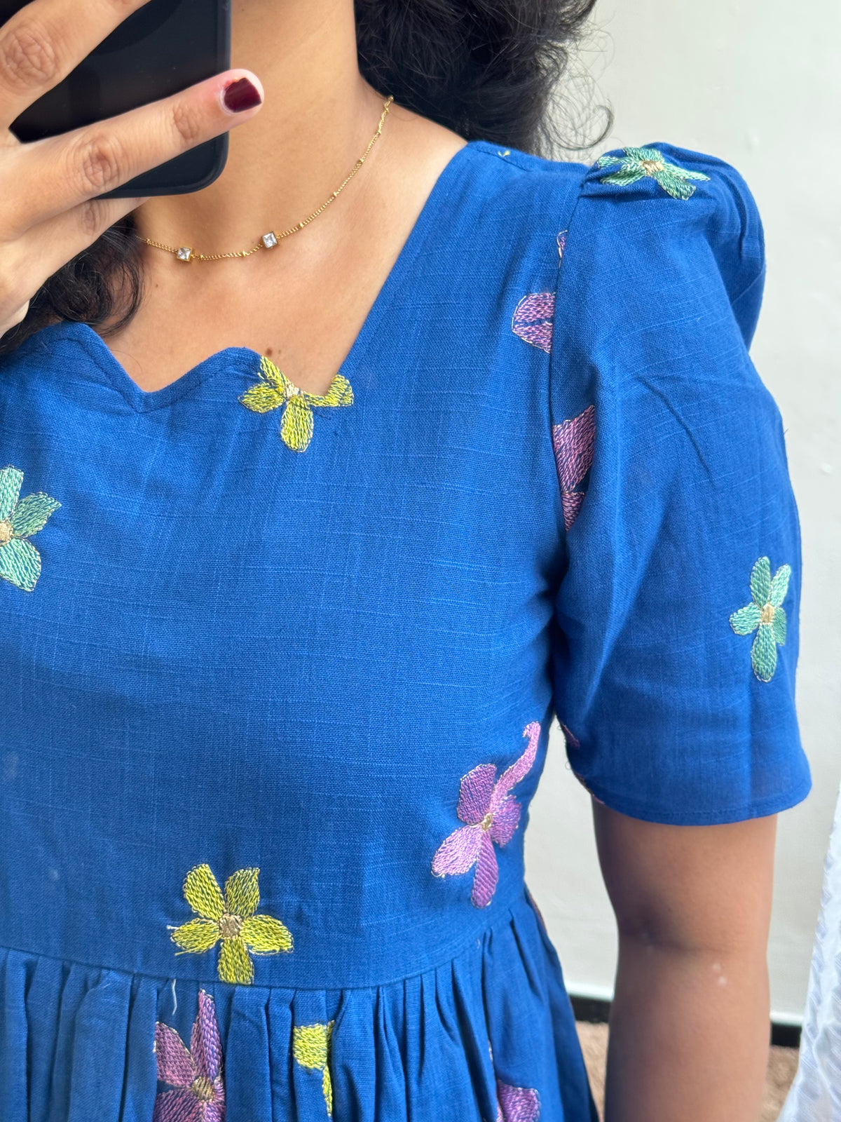 Cotton Beautiful Embroidary Work Midi Kurti For Women
