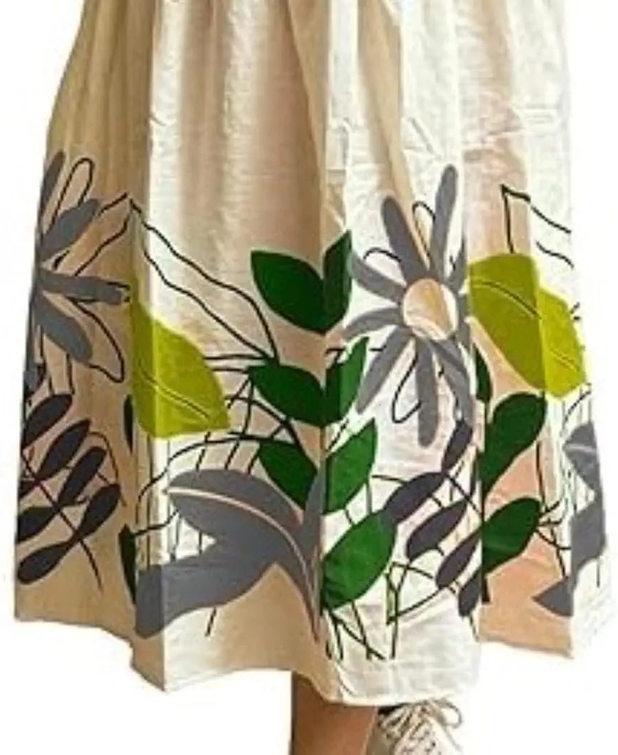 Beautiful Floral Print Cotton Flex Midi Kurti For Women