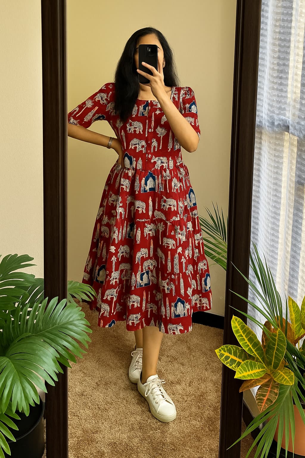 Hot Cotton Puff Sleeve Midi Dress Summer Collection Launch