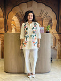 Coord Set with Cotton Flex Embroidery & Lace Work