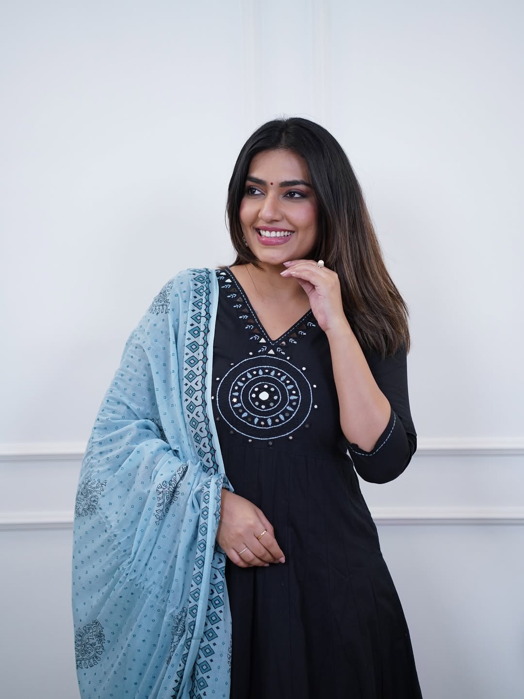 Pure Cotton Kurta and Palazzo Coord Set with Sifley Detailing — Everyday Office-Ready Two-Piece Ensemble