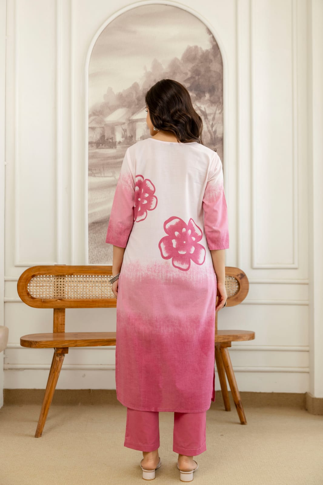 Women Premium Pure Cotton Kurta Set with Pants and Printed Dupatta Tie Dye Ethnic Three Piece Suit