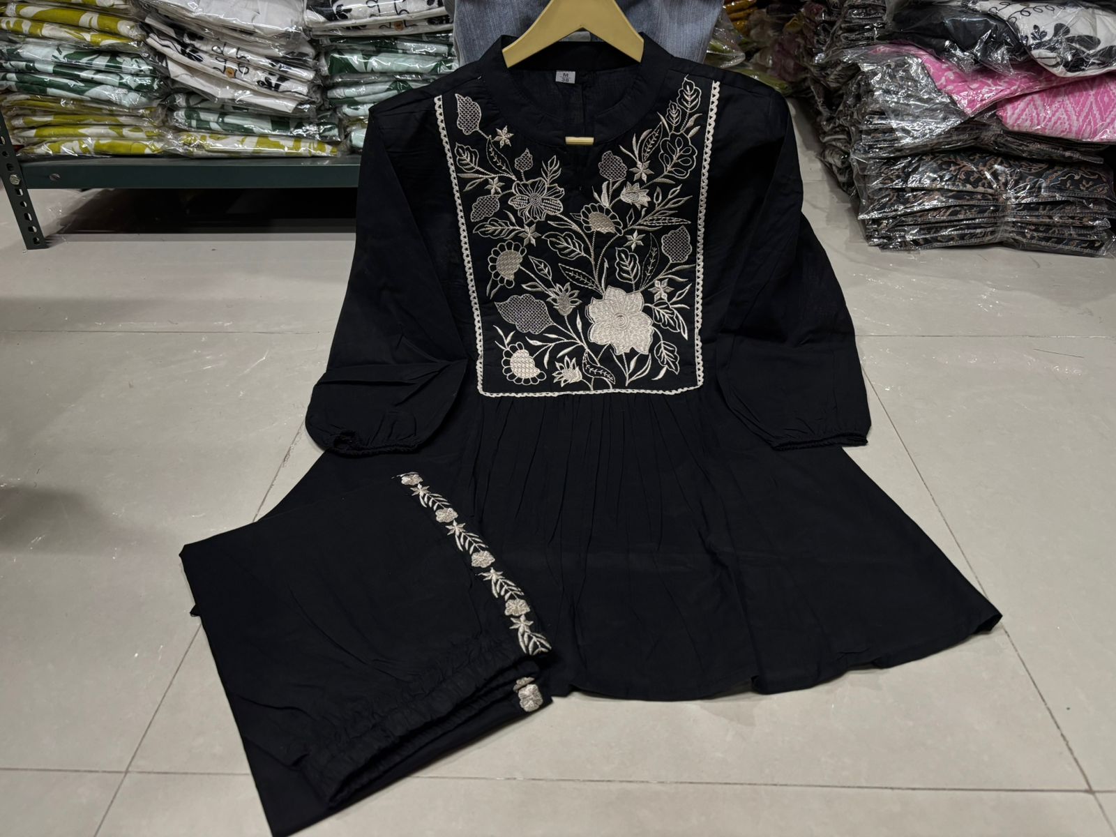 Women Embroidered Cotton Co-Ord Set