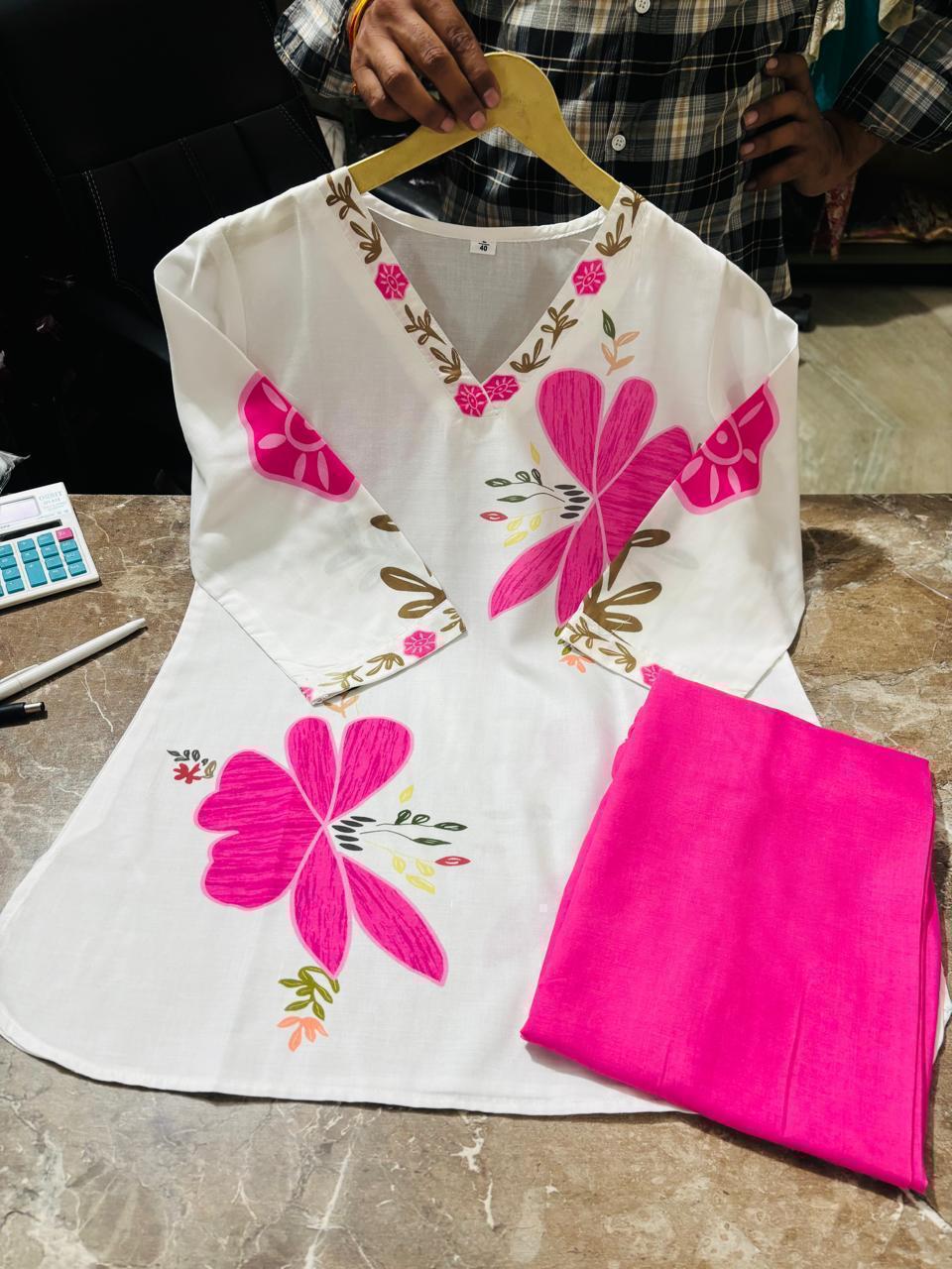 Women Premium Floral Printed Mul Cotton Co Ord Set