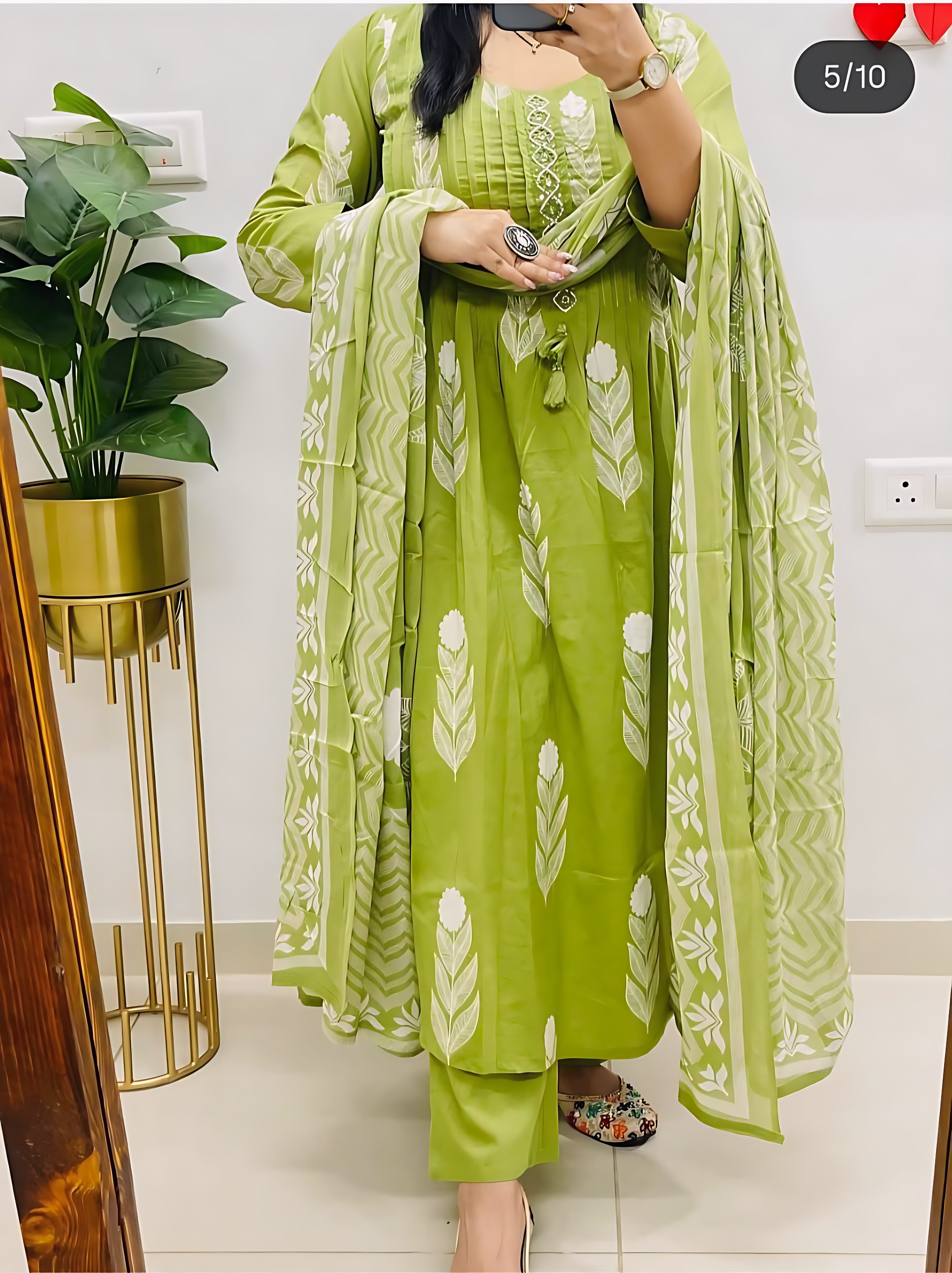 Premium cotton slub monochrome kurti set with minimalistic design and everyday elegance
