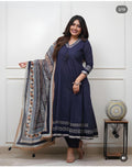 Women Premium Hand Work Anarkali Kurta Pant Dupatta Set