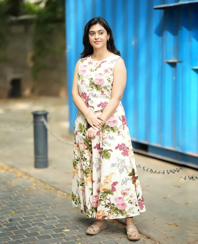 Women Floral Printed Cotton Top and Skirt Set