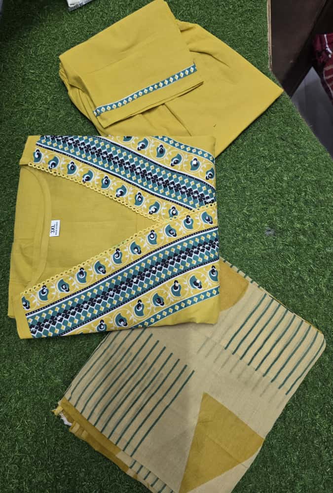 Elegant Straight Kurta Three-Piece Set with Tailored Palazzo Pant and Complementary Dupatta — Premium Cotton Ensemble in Contemporary Silhouette