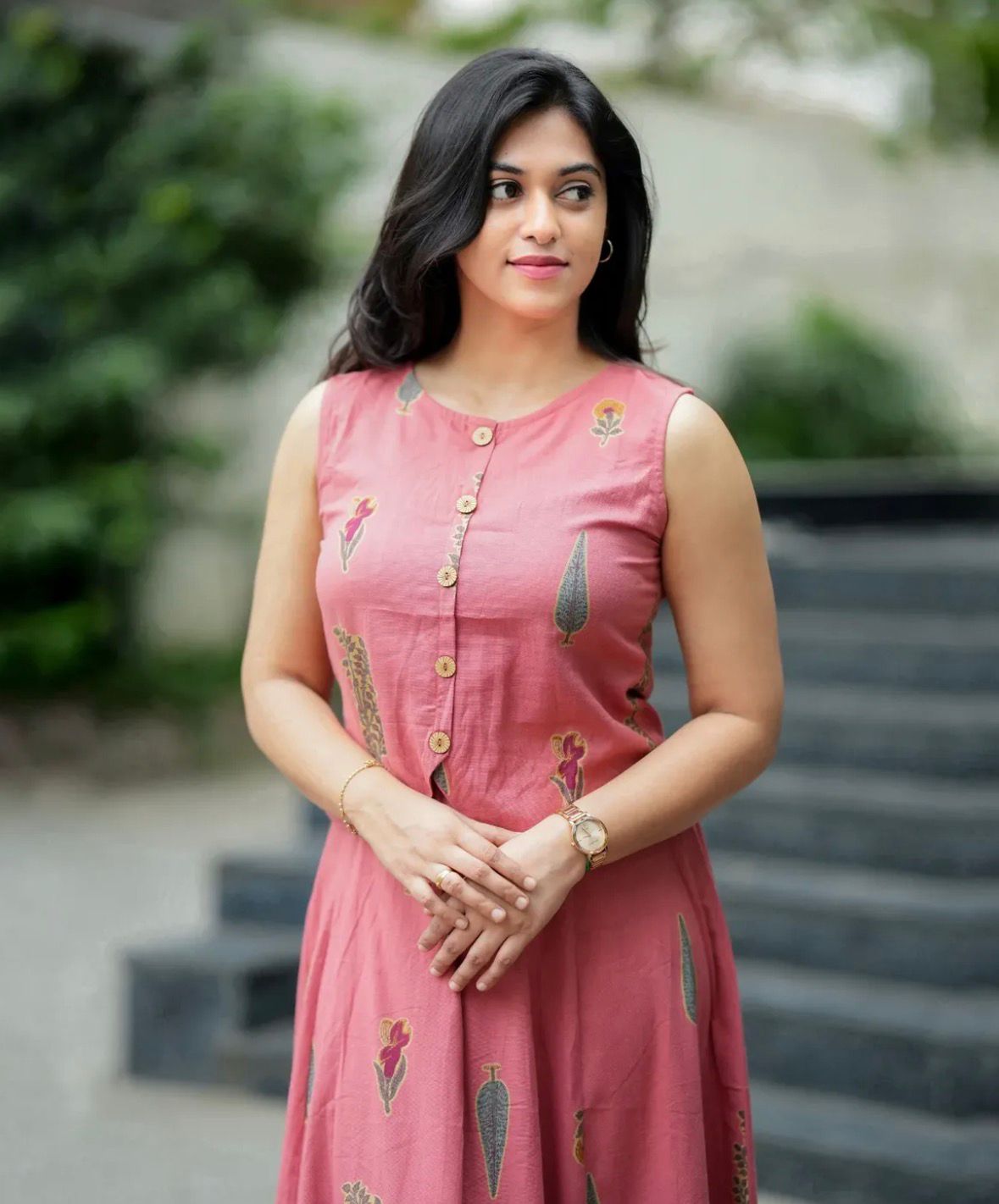Women Cotton Printed Top And Skirt Set