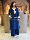 Pure Cotton Kurta and Palazzo Coord Set with Sifley Detailing — Everyday Office-Ready Two-Piece Ensemble