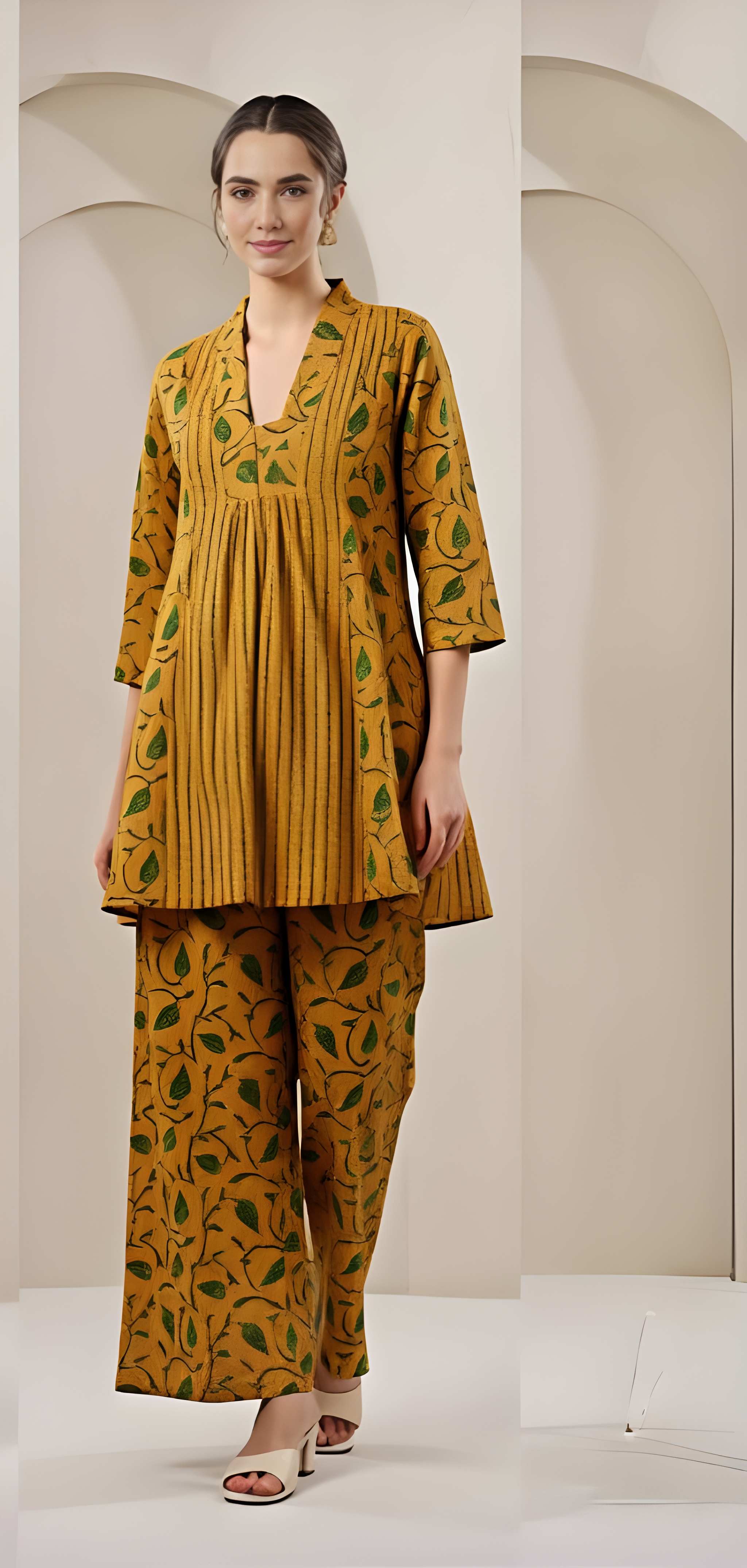 Premium Printed Cotton Co-Ord Kurta Pant Set
