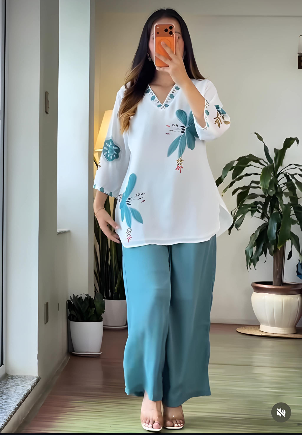 Women Premium Floral Printed Mul Cotton Co Ord Set
