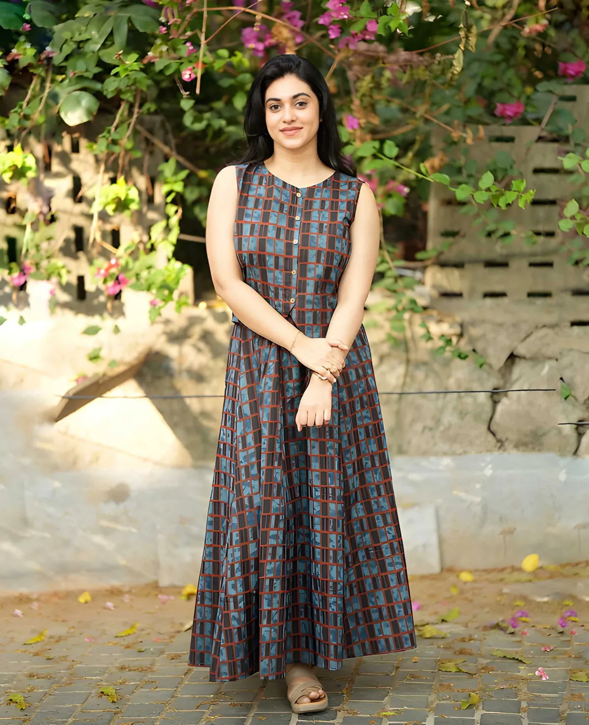 Women Printed Cotton Top And Skirt Set