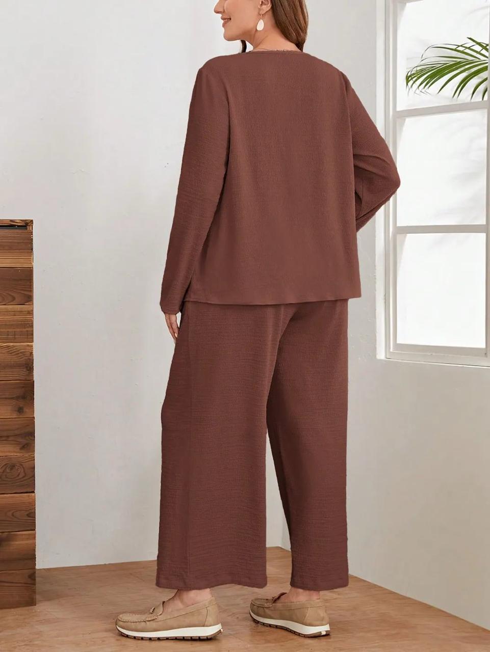 Women Premium Cotton Flex Straight Kurta Set with Pants Minimal Button Detail Ethnic Co-Ord Set