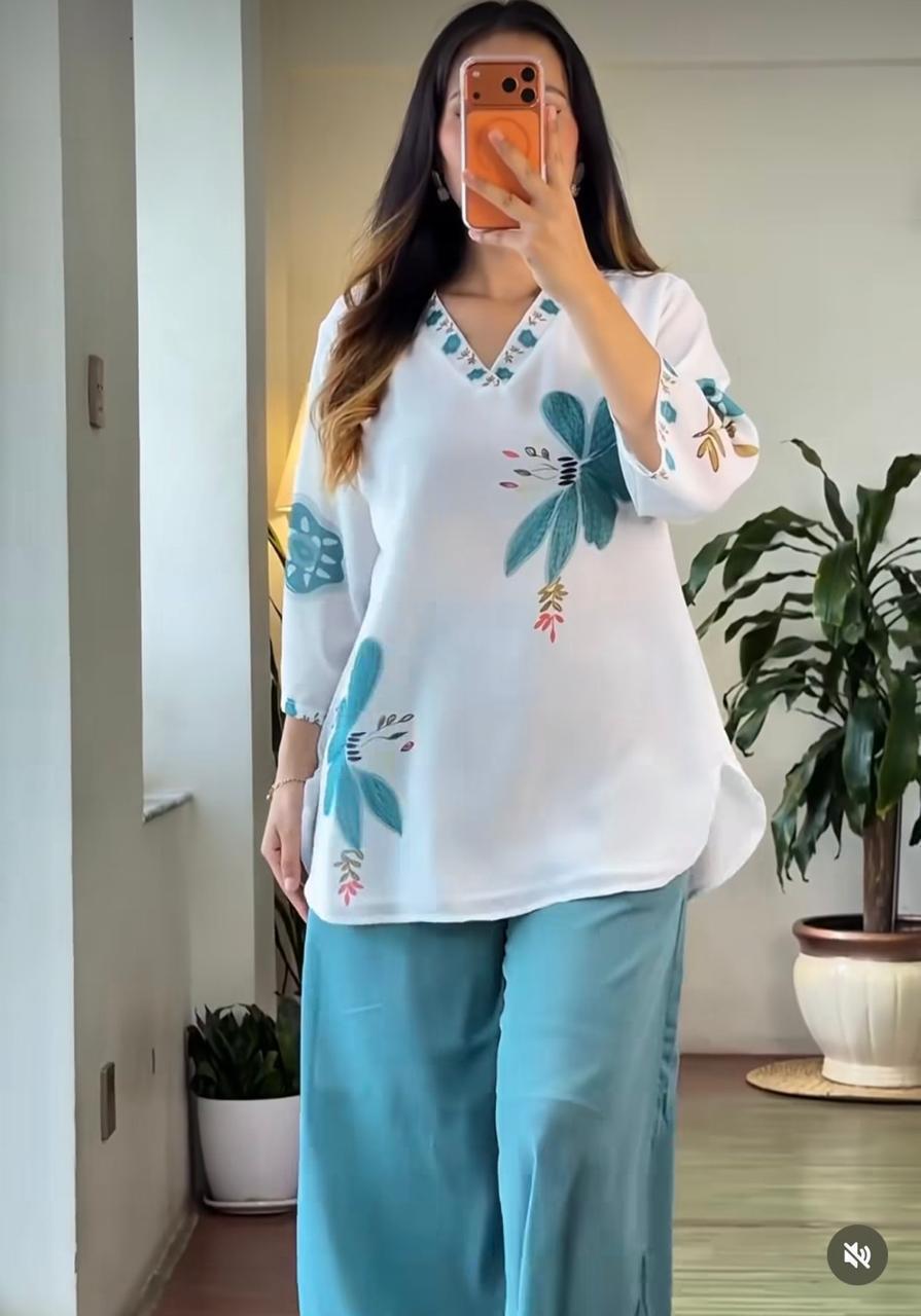 Women Premium Floral Printed Mul Cotton Co Ord Set