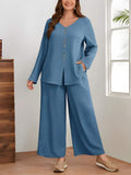 Women Premium Cotton Flex Straight Kurta Set with Pants Minimal Button Detail Ethnic Co-Ord Set