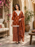 Premium Cotton Kurta Palazzo Set with Dupatta and Lace Detailing