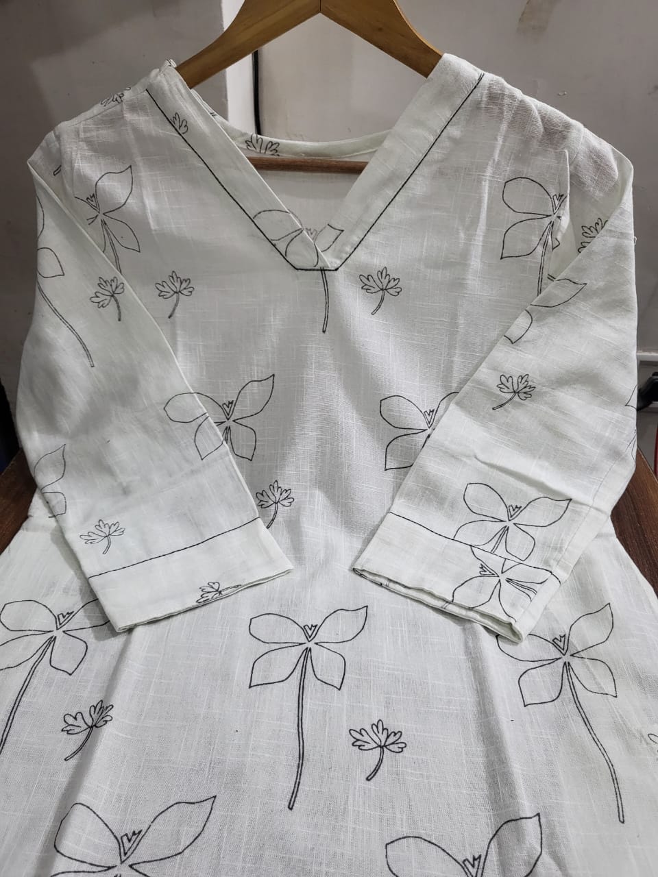 Simple & Elegant Cotton Kurti Plazo Set | Self Print | Summer-Perfect | Sizes MXXXL