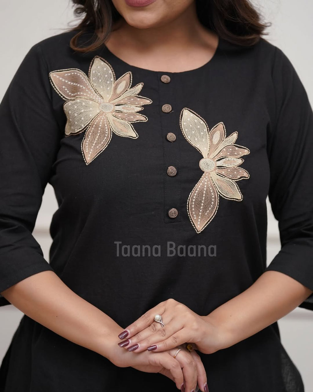 Women Premium Cotton Flex Kurta Set with Pants Embroidered Detail Straight Ethnic Co-Ord Set