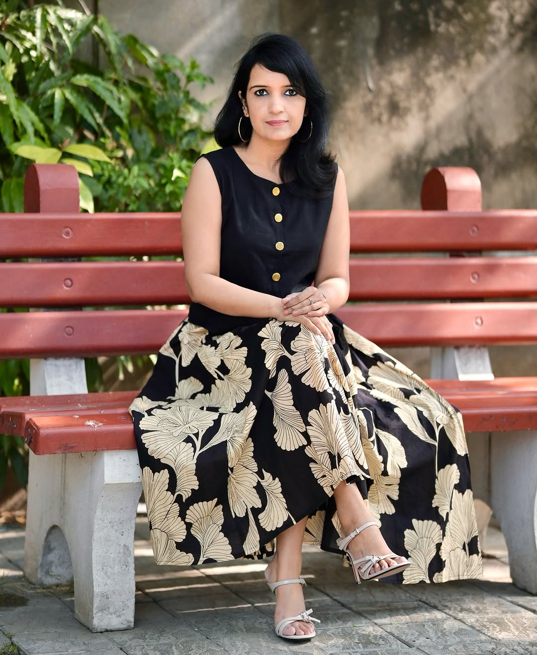 Women Printed Cotton Top And Skirt Set