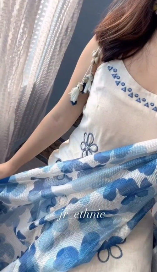 Beautiful Cotton Flex Kurti Set with Kotadoriya Dupatta