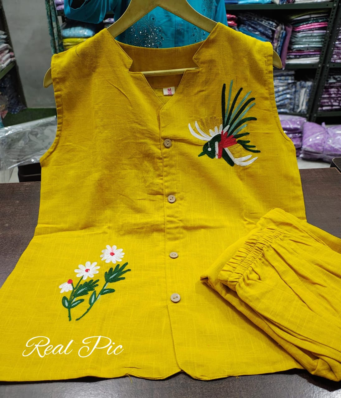 Yellow Premium Cotton Slub Top & Pant Co-Ord Set