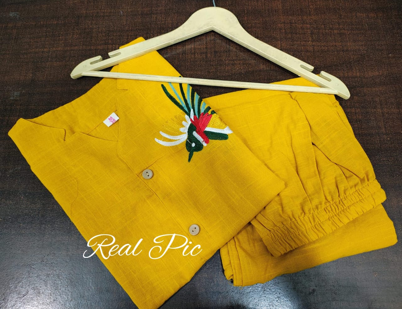 Yellow Premium Cotton Slub Top & Pant Co-Ord Set