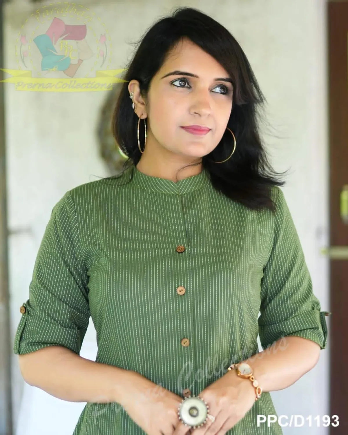Women's A-Line Cotton Kurti Palazzo Set with Katha Work