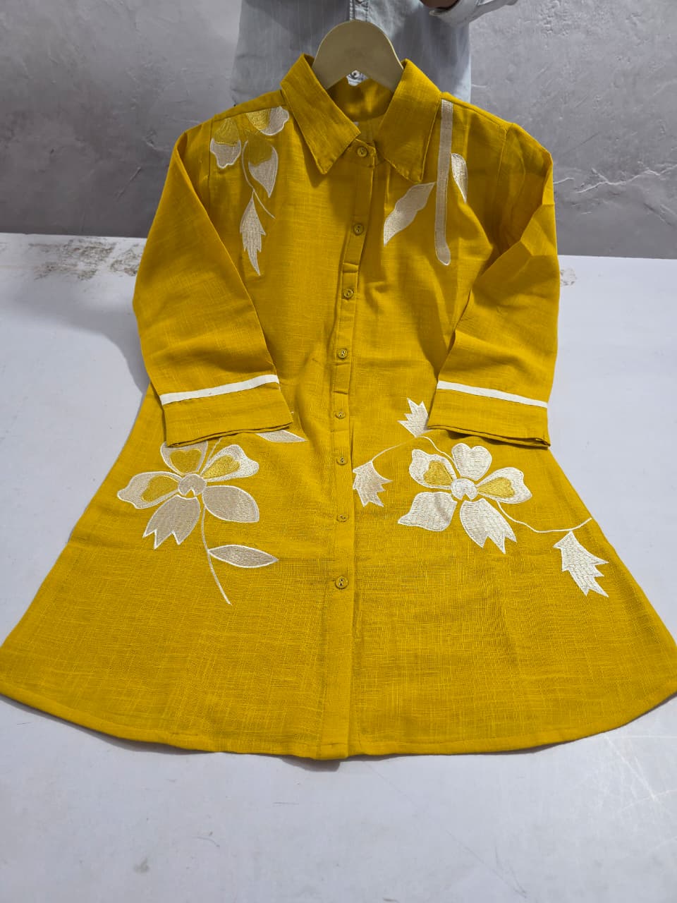 Premium Cotton Slub Floral Shirt Co-Ord Set