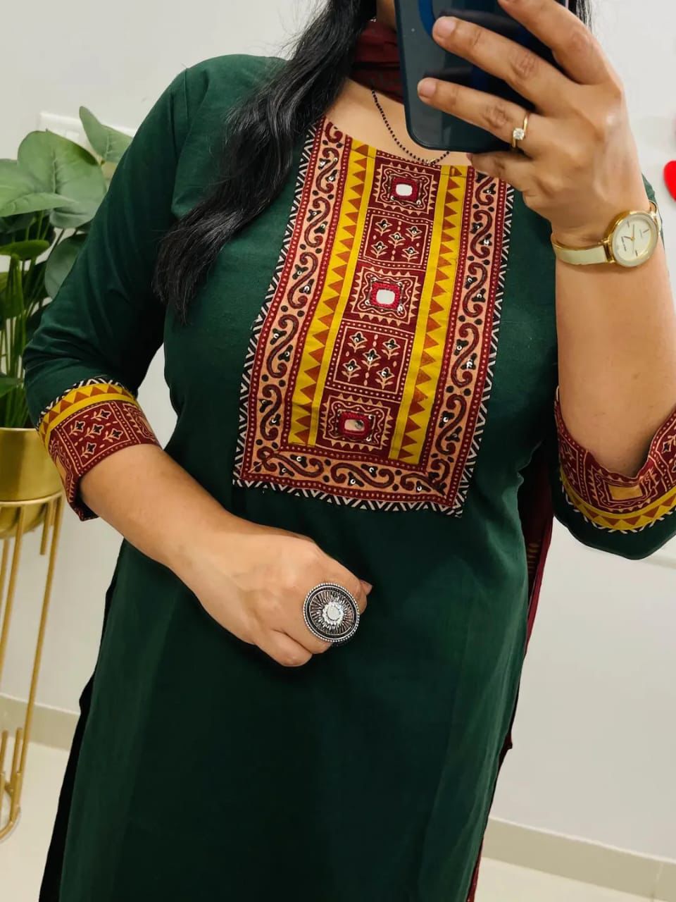 Women Printed Cotton Kurta Pant Dupatta Set