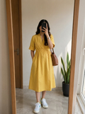 Yellow Dress Vibrant Colors & Dori Tassel Detail